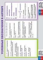 Таблица "Условные обозначения в алгебре" (винил) - fgospostavki.ru - Барнаул