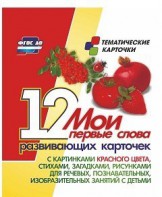 Тематические карточки "Мои первые слова" (красный цвет) - fgospostavki.ru - Барнаул