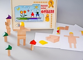 Игровой набор Фребеля "Конструктор деревянный без соединений-3" (Серия "Эксперимент") - fgospostavki.ru - Барнаул