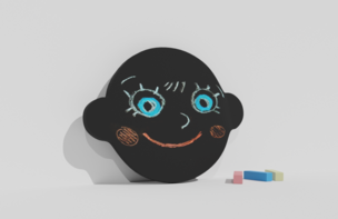 Фигурная грифельная меловая доска на тему эмоций - fgospostavki.ru - Барнаул