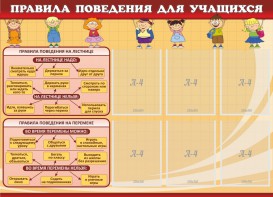 Стенд "Правила поведения для учащихся" - fgospostavki.ru - Барнаул