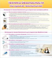 Стенд "Техника безопасности на уроке технологии" - fgospostavki.ru - Барнаул
